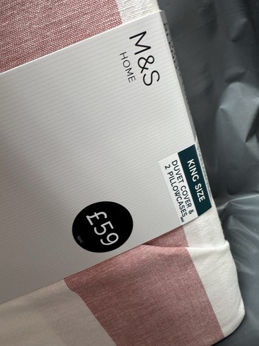 Linen blend bed set - m&s,