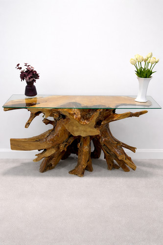 Teak root furniture console - furniture,