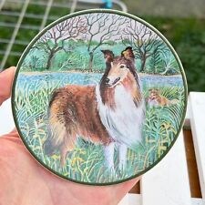HUDSON MIDDLETON DOG HEROES BONE CHINA ALEX WILLIAMS COLLIE DECOR PLATE 12 CM