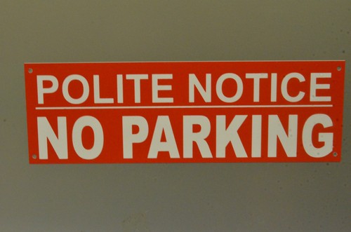 Polite notice parking red - notice,