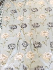 Curtains Pair Laura Ashley Duck Egg Grey Floral Pattern Length  75" & Width 64"