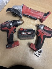 Milwaukee  Fuel M18 Grinder, Combi Drill, Impact Drill & 5.0ah Battery