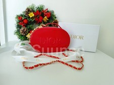 Dior red clutch beauty  bag