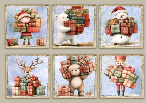 Christmas card toppers for