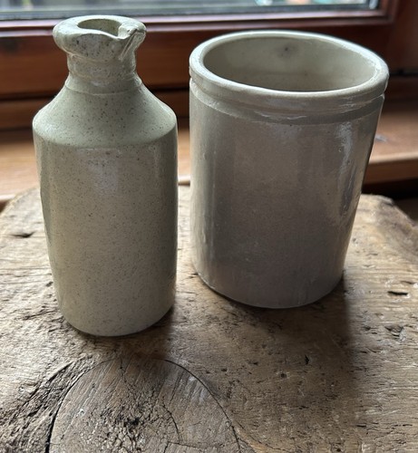 Vintage stoneware pots ink - vintage,
