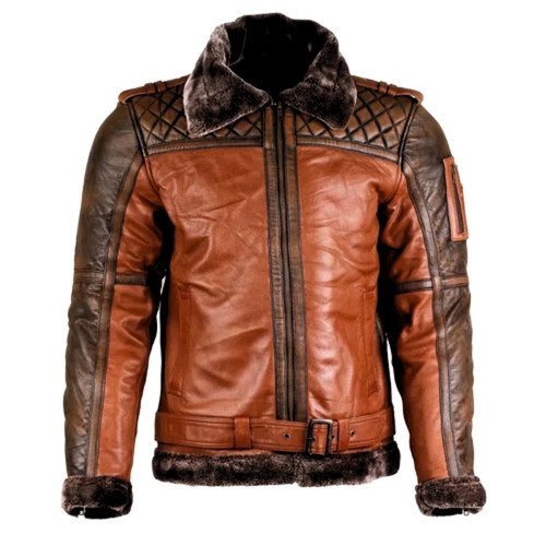Men sheepskin real leather - sheepskin,
