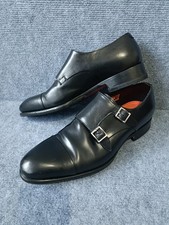 SANTONI Double Buckle Black