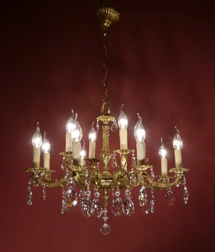 Chandelier lamp brass - chandelier, lamp,
