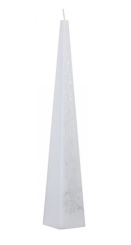 White tall pyramid christmas - white,