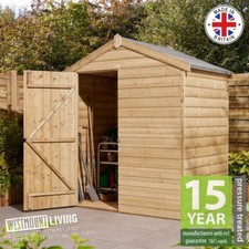 4x6 FT WOODEN APEX GARDEN SHED