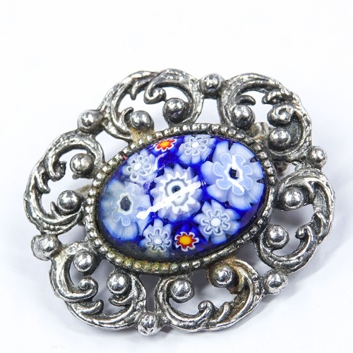 Vintage blue millefiore - blue,