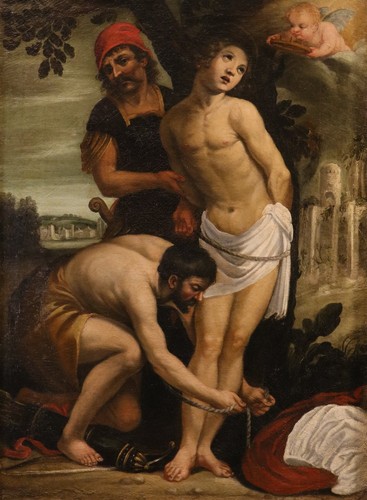 Antique painting saint - antique,