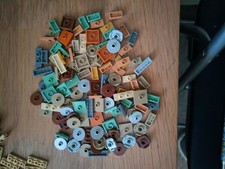 116x Lego Tile With Stud Mix 1x2 1x3 2x2 Round New Used Tan Brown Grey Nougat