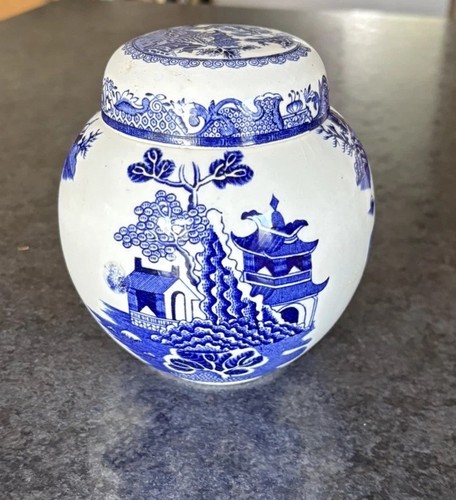 Blue willow ginger jar - jar,