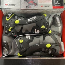 SIDI REX MOTORCYCLE BOOTS Grey/Black/Fluro Size 44  Condition - used only  once 