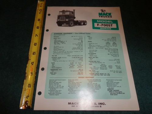 1976 mack 700st - 1976, f-700st