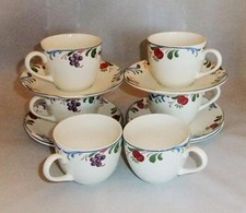 Set of Six Poole Pottery Tea