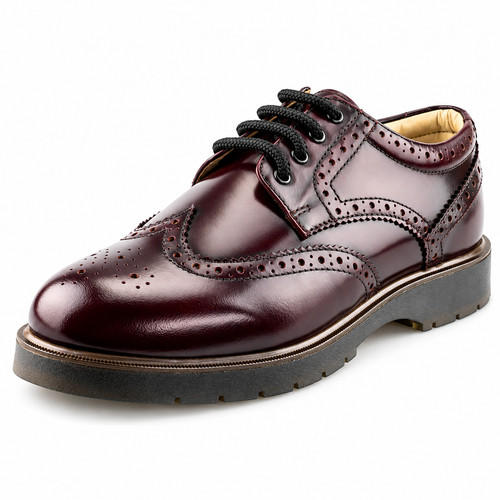 Mens leather brogue - leather, shoes