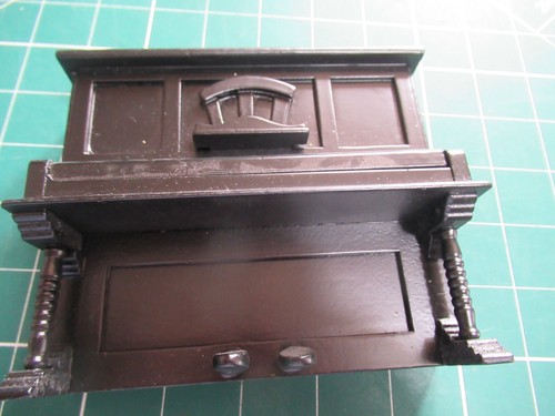 Dolls house black piano - dolls,