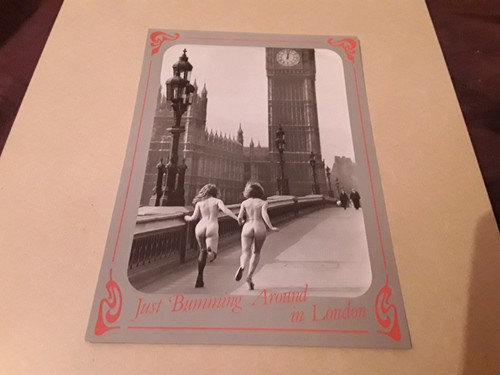 Erotic risquee postcard - erotic,