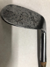 Vintage Hickory A.G.Spalding 'Crescent' Niblick with smooth face, suede grip