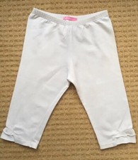 Weekend A La Mer Girls Smart White Knee Length Leggings / Shorts. Age 8 Years
