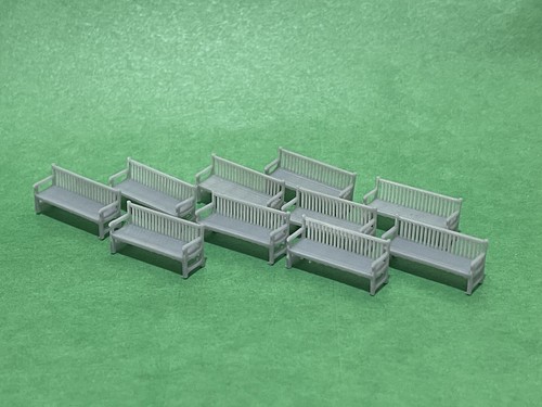10x wooden park platform - 10x, bench