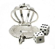 STERLING SILVER OPENING DICE IN CAGE CHARM