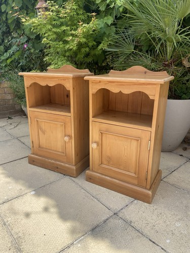 Vintage pair solid pine - pair, of