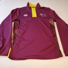 Derby County UMBRO Pro Training Bench Tracksuit Top Jacket Mens Size GB Medium 