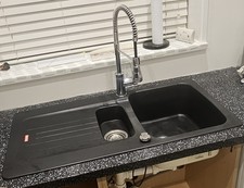 Frankie 1.5 black Sink + Black/Chrome  Tap