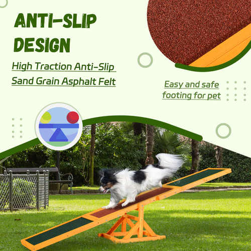 Pawhut wooden pet seesaw - pawhut,