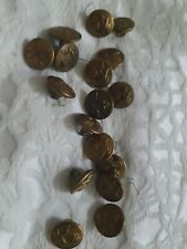 MEDIUM RAF Royal Air Force Brass Buttons 16/17/18mm KC WW2 WW1 KINGS Crown SMALL
