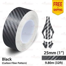25mm 1" PinStriping Stripe Tape Styling Decal Vinyl Sticker CARBON FIBER BLACK