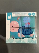 Janod Baby Bath Cubes Toy - NEW DAMAGED BOX