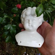 Antique Doll China head, large antique German  5.23" x 3.9" x 2.65"