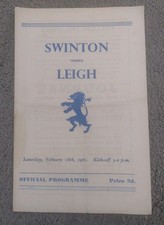 Swinton v Leigh 1961 Rugby