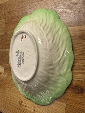 Beswick Green Cabbage Leaf & Tomatoes Bowl Model 270 Antique Made in England