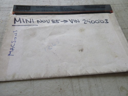 Classic mini 1985 parts - 1985,