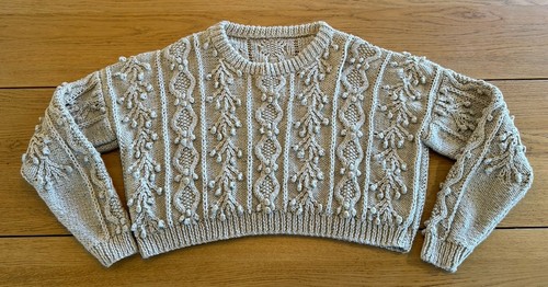 Aran cable knit boxy jumper - cable,