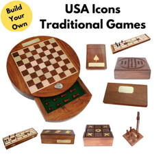 USA Icons Traditional Wooden