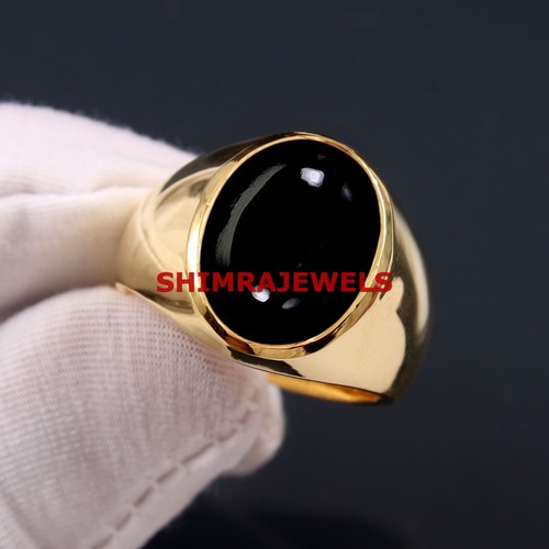 Natural black onyx gemstone - black,