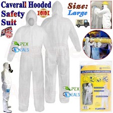 Coveralls White Hood Safety