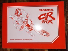 NEW HONDA CR 500 R 1998 OWNERS maintenance MANUAL in french en francais NOS
