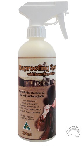 Australian oilskin spray - spray, on