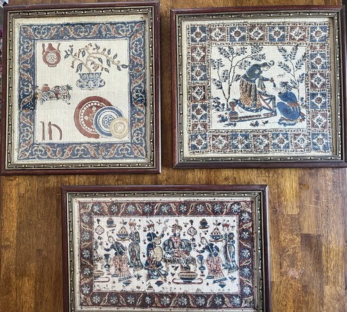 Framed antique persian - 3,