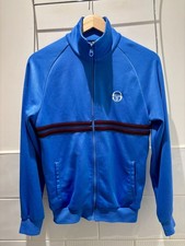 Sergio Tacchini Dallas Track Top In Blue/Burgundy Size Small