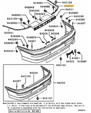 Plate rear bumper UPR RH Evo