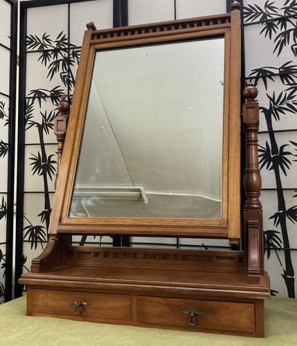 Large antique cheval mirror - large,