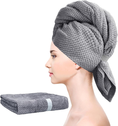 Microfibre hair towel wrap - towel,